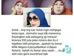 Heboh, Kabid Pasar Solok Sebut Kios Milik Negara “Dijual” Ratusan Juta, Apa Benar?