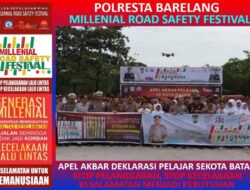 Polresta Barelang Gelar Apel Millenial Safety Road Festival bersama Pelajar se-Batam