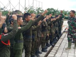 Puluhan Resimen Mahasiswa Jember Digembleng Satgas TMMD
