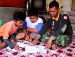 Satgas TMMD Kodim 0316 Batam Berikan Bimbel Bagi Anak-anak Kampung Belongkeng