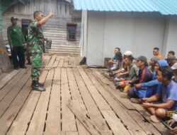 Satgas TMMD Beri Penyuluhan Mitigasi Bencana Puting Beliung ke Warga Kuala Buluh
