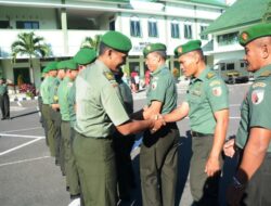14 Personel Korem 083/Baladhika Jaya Naik Pangkat