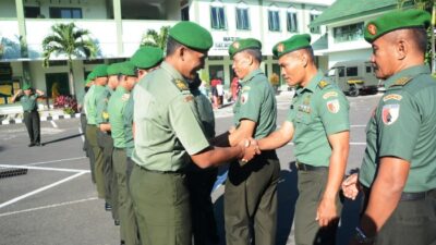 14 Personel Korem 083/Baladhika Jaya Naik Pangkat