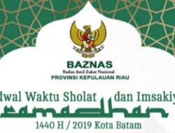 Jadwal Imsakiyah Ramadhan 1440 H / 2019 dan Waktu Sholat se-Kepri