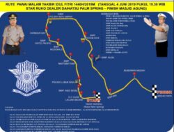 Rute Pawai Malam Takbiran di Batam Dimulai dari Depan Ruko Palm Spring
