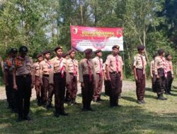 Anggota Pramuka Saka Wira Kartika Ikuti Latihan Pembinan di Hutan Cuban