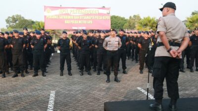 Usai Tugas di Jakarta, Ratusan Brimob dan Samapta Kembali ke Markas Polda Kepri