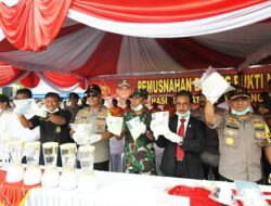 14.324 gram Sabu, 3.353 Ekstasi, dan 6.430 Mikol Dimusnahkan