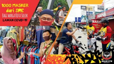 Komunitas SMC Tebar 1.000 Masker Gratis ke Warga Solok