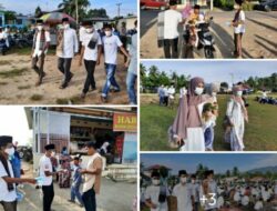Sholat Idul Adha, Relawan Reinier-Andri Maran dan NA IC Bagikan 1.000 masker ke Jamaah