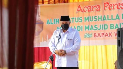 Zul Elfian Resmikan Mesjid Baitul Maqdis Kampung Jawa