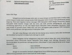 Ketua KONI Kabupaten Solok Mendadak Undur Diri, Boni: Lari dari Tanggungjawab
