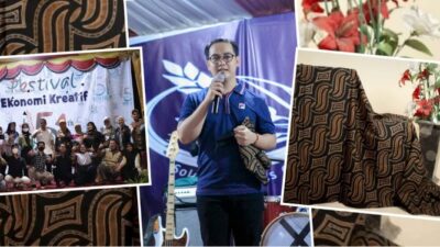 Ketua HIPMI Solok, Leo Murphy Menangkan Lelang Batik Tulis Itiak Pulang Patang