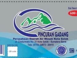 PDAM Kota Solok Bakal Luncurkan Air Mineral Kemasan Bermerek Pincuran Gadang