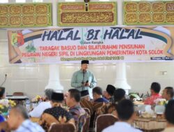 Zul Elfian Gelar Halal bi Halal Bersama Pensiunan ASN Pemko Solok
