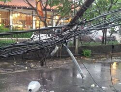 PLN Batam Gerak Cepat Ganti Tiang Listrik yang Tumbang Dihantam Mobil