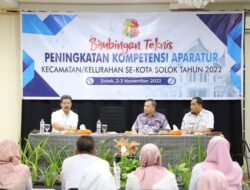 Wawako Solok Buka Bimtek Peningkatan Kompetensi Aparatur Kecamatan/Kelurahan
