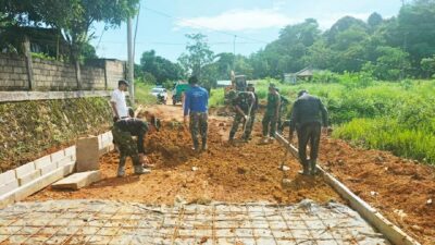 TMMD 116, Semenisasi Jalan Kavling Seraya Batam Sudah 69 Persen