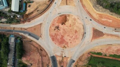 Pengerjaan Bundaran Punggur Dipercepat