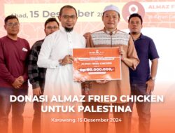 Almaz Fried Chicken Tunaikan Komitmennya Donasikan Sebagian Profit untuk Palestina