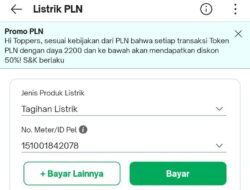 Diskon Listrik 50% Berlaku per 1 Januari-Februari 2025, Bisa Bayar di Tokopedia