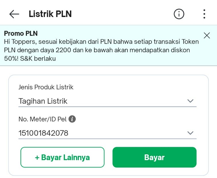 Diskon Listrik