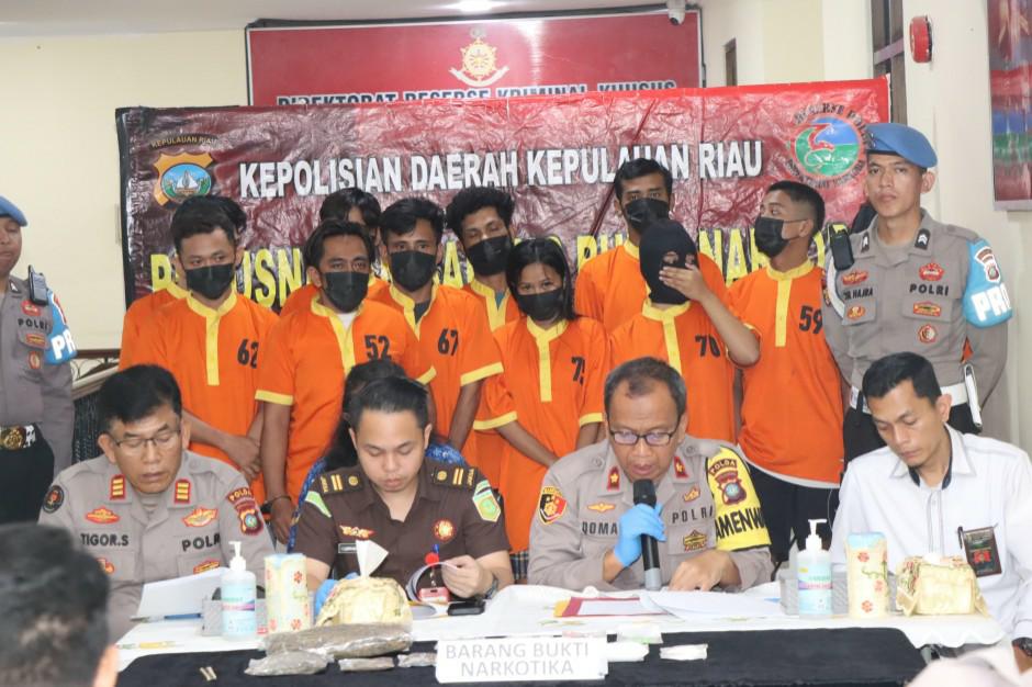 Ganja Dimusnahkan Polda Kepri