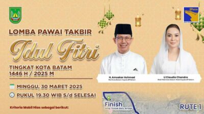 Ikuti Lomba Pawai Takbir Batam dan Mobil Hias, Ada Total Hadiah Rp36 Juta Menanti