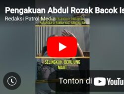 Video: Pengakuan Pembunuh Pasangan Selingkuh di Kosan Griya Anugerah