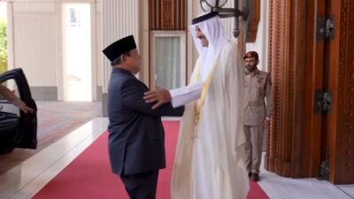 Prabowo Disambut Emir Qatar