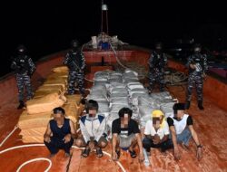 Kapal Muatan Kokain dan Sabu 1.9 Ton Ditangkap Lanal Karimun, Nilainya Capai Rp7 Triliun