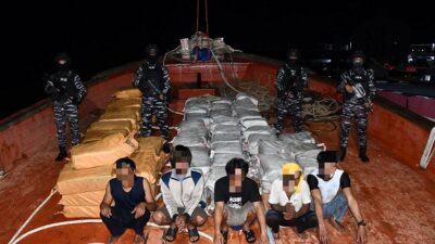 Kapal Muatan Kokain dan Sabu 1.9 Ton Ditangkap Lanal Karimun, Nilainya Capai Rp7 Triliun