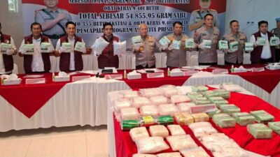 54,8 Kg Sabu dan 10.355 Ekstasi Milik Fredy Pratama Disikat Polda Kalsel