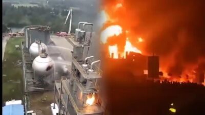 Video: Kilang Minyak Israel Terbesar, Bazan di Pelabuhan Haifa Diledakkan Rudal Iran