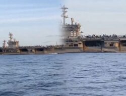 Video: Kapal Induk AS USS Nimitz CVN 68 Terpantau Lewat Laut Natuna, Diduga ke Teluk Persia
