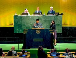 Di Panggung PBB, Prabowo Tegaskan Dukungan RI Untuk Palestina, Mic Mati di Menit ke 6