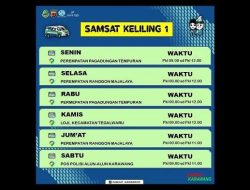Samsat Keliling Bekasi dan Karawang, Rabu 15 Oktober 2025