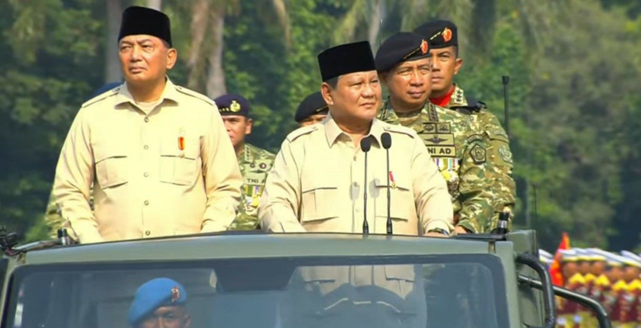 Prabowo di HUT TNI