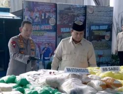 Prabowo Pimpin Pemusnahan 214,84 Ton Narkoba Sitaan Polri