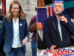 Blue surge sweeps New Jersey as Mikie Sherrill defeats Trump’s candidate