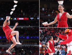 Red Panda Returns to NBA Halftime After Wrist Injury in Front of Caitlin Clark