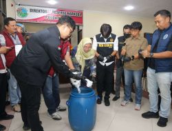 Sabu, Ganja dan Inex Dimusnahkan Pakai Api, Air Panas Hingga Blender di Batam
