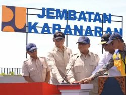 Diresmikan, Prabowo Harap Jembatan Kabanaran Percepat Akses dan Dongkrak Ekonomi Warga