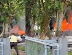 Mobil Terbakar di Manado: Warga Panik, Ledakan Menggelegar