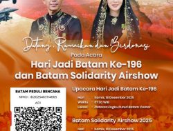 Yuk Ramaikan Hari Jadi Batam ke-196 di Engku Putri, Warga Diajak Donasi untuk Korban Bencana
