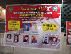 Pemilihan RT/RW YKB Bengkong Digelar Minggu, Warga Diimbau Gunakan Hak Suara
