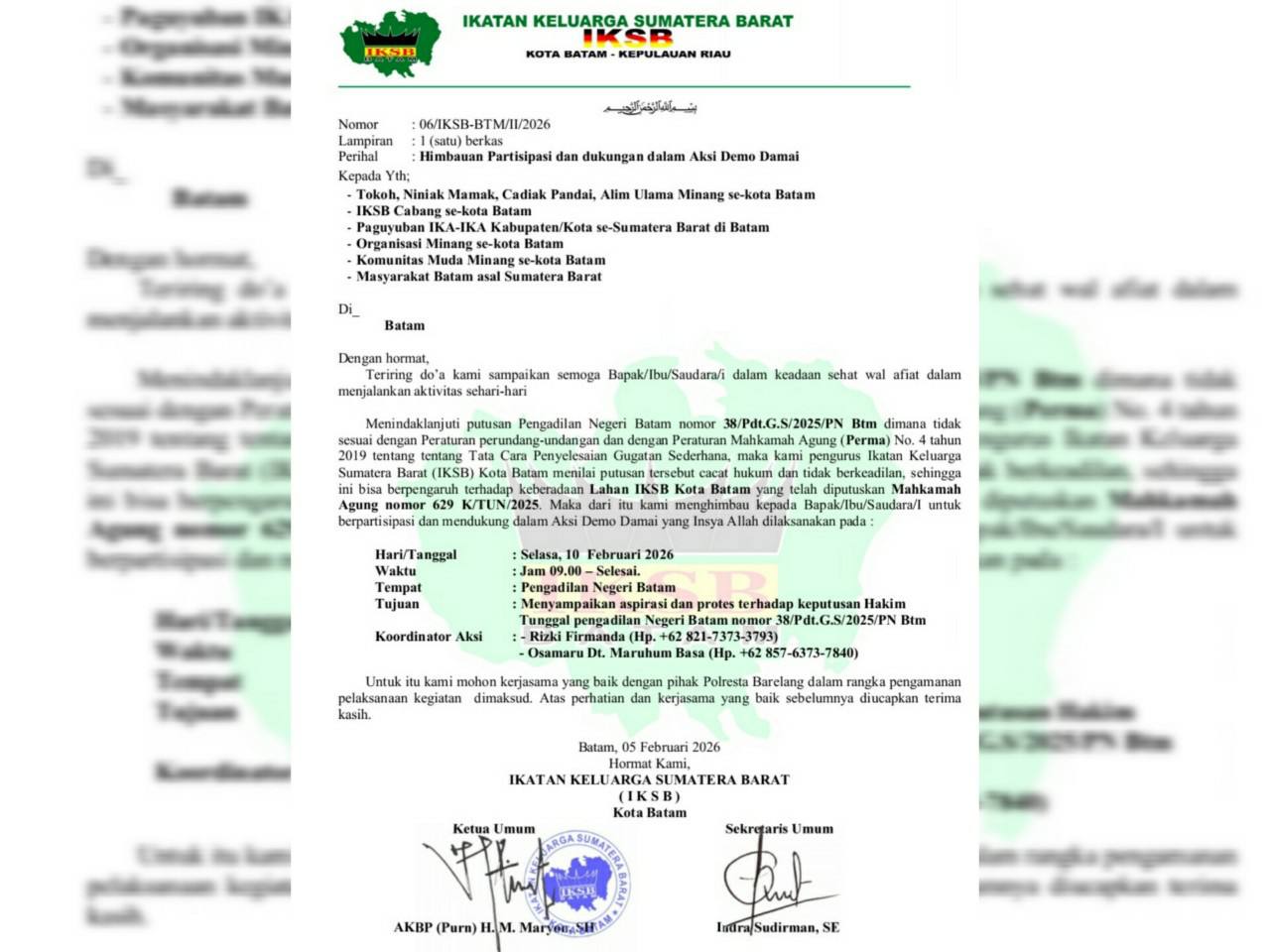 IKSB Batam Demo