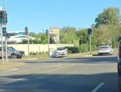 Shirtless Fugitive Ramming Police Car: Suburban Manhunt Underway