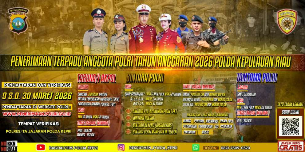 Pendaftaran Anggota Polri Kepri