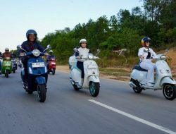 Riding Bareng Komunitas Vespa, Pimpinan BP Batam Cek Kondisi Jalanan Kota